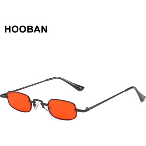 Fashion Small Rectangle Sunglasses Men Women Brand Steampunk Metal Frame Sun Glasses For Male Retro Square Driving Eyeglasses