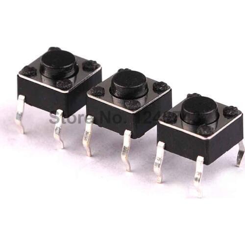 100PCS/Lot DIP 6X6X4.3(h)MM Tactile Tact Push Button Micro Switch Momentary