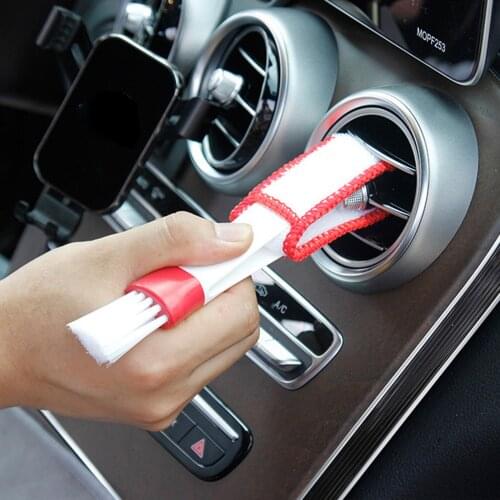 1pcs Universal Car Air Conditioning Vent Microfiber Brush Dust Remover Automobile Cleaning Tool Multi-purpose Brush