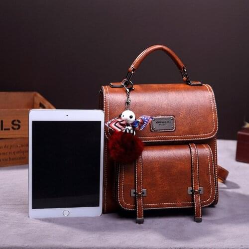 Vintage Designer Backpacks For Women High Quality PU Leather School Bags Double Shoulder Backpacks Womens mini Backpacks bolsos