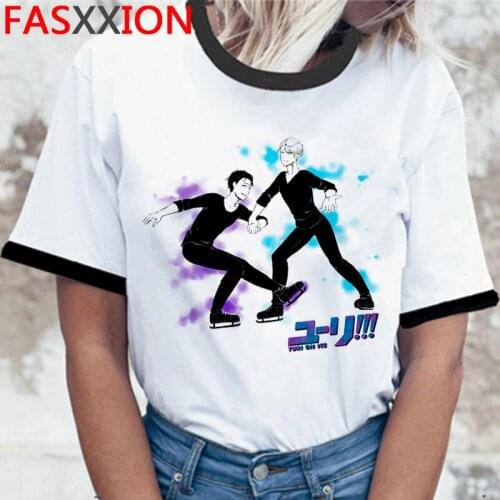 Yuri on Ice summer top men harajuku couple clothes grunge streetwear casual t shirt couple clothes