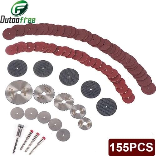 155pcs Rotary Power Tool Fits For HSS Cutting Disc dremel Cut Off Wheel Mini Drill Rotary Tool Accessories