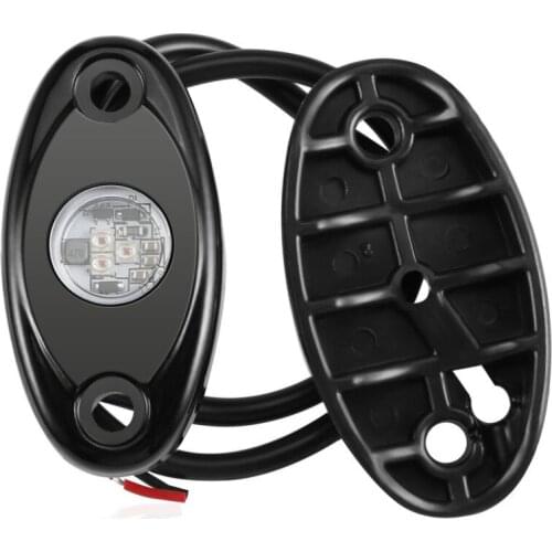 2018 Creative 2 pcs 2 inch Screen Waterproof IP67 9W 10-36V 3 LEDs Auto Car Decoration Rock Light Multi Function Indicator