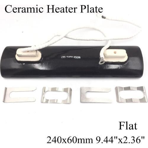 220V 240x60mm Double-Head Flat Black IR Infrared Ceramic Heater Plate Air Heating Board Pad For BGA Station Mould PTC Heater