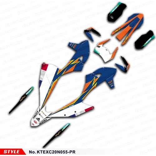 Aftermarket Motorbike Sticker for EXC EXC-F XC-W XCF-W 150 300 500 SX SXF XC-F 125 250 350 450 19 to 21, Style No.KTEXC20N055-PR