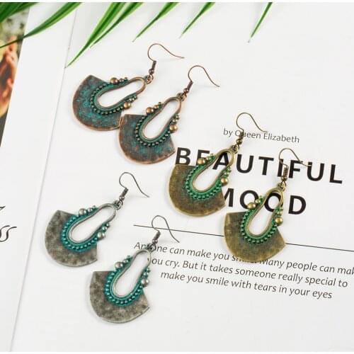 Antique Fashion 2018 Vintage Boho Bohemian Ethnic Dangling Drop Earrings Hanging for Women Jewelry Accessories Wholesales