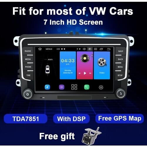 Android 10 Car Radio GPS For Volkswagen VW Passat Polo GOLF 5 6 Touran Jetta Tiguan Magotan Sharan Seat Multimedia 2 Din NO DVD