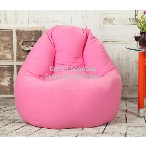Cover only No Filler- Pink sofa bean bag seat, outdoor beanbag furniture chair - high back support lazy chairs