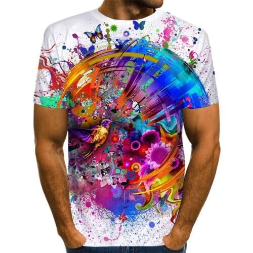 Rainbow T-shirt For Men 3D Print Pigment T Shirt Pattern Top Graphic Women/Men Boys Tees
