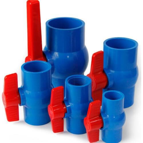 Gogo Blue color PVC Ball Valve Switch Glue Screw 50/ 63/ 75mm