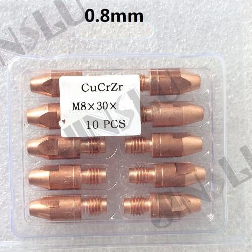 M8 x 30 CuCrZr Contact Tip MB 36 KD 36KD 400 401 500 551 MIG Welding Torch 501D MB501 10PK