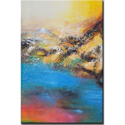 Mintura Decorative Art Pictures Handpainted Modern Abstract Oil Paintings Beautiful Abstract Scenery Home Decoration No Framed