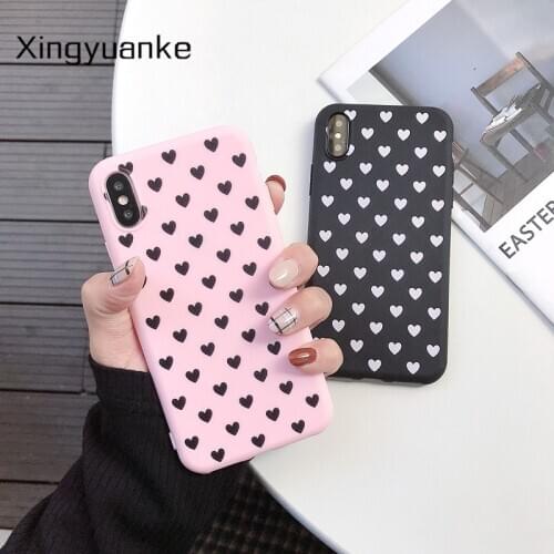 Soft Silicone Phone Case For VIVO Y11 Y12 Y15 Y17 Y19 Y20 Y91C V17 Neo V11 V15 Pro V9 Couples Love Heart Cover
