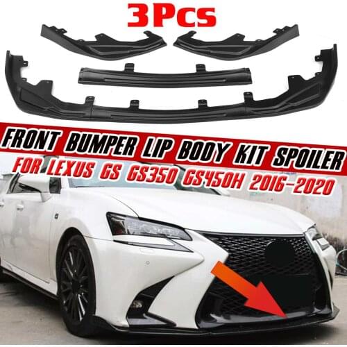 New Car Front Bumper Splitter Lip Spoiler Diffuser Guard Cover Trim Body Kit For Lexus GS GS350 GS450H 2016 2017 2018 2019 2020