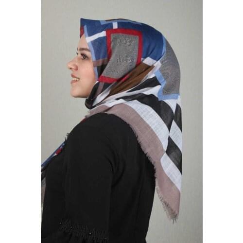 NUR SILK PATTERNED LINEN FLAMLI SCARF-DESEN-18-RENK-11