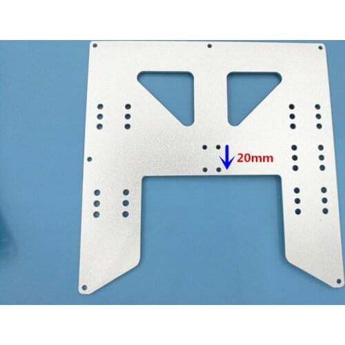Anet A8 E10 Y-Carriage upgrade plate Anet A6 3D Printer Upgrade Y Carriage Anodized Aluminum Plate