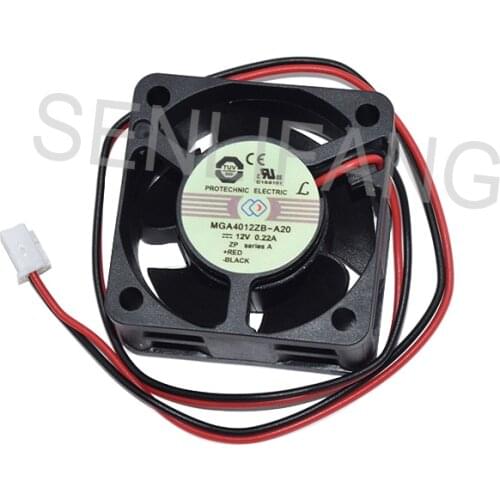 For MAGIC MGA4012ZB-A20 DC 12V 0.22A 2-wire 40x40x20mm Server Square Fan