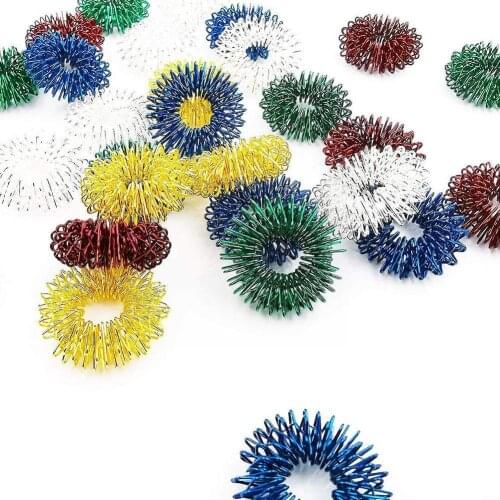 Spiky Sensory Finger Rings Stress Relief Massager Toy Toys Relief Anxiety Stress Ring Spiky Finger And Fingers Ring/Acupress