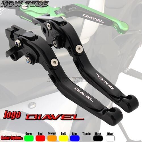 Adjustable Folding Extendable Motorbike Motorcycle Brake Clutch Levers for Ducati DIAVEL CARBON 2011-2015