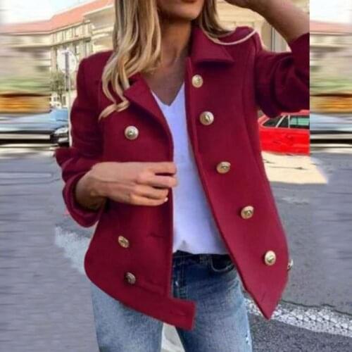 Women Coat Business Uniform Formal Wear Ladies Suit Double-breasted Jacket Elegant Office Blazer Suit Female Outerwear Blazers
