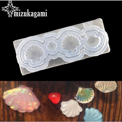 1pcs UV Resin Liquid Silicone Mold Big/Small Shell Shape Resin Molds For DIY Pendant Charms Making Jewelry Finding Accessories