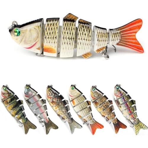 5Pcs Fishbait Wobbler Robobait Robotic Fishing Lure Isca 6 Segment Hard Artificial Fake Bait Fishing Tackle River Lure Pesca