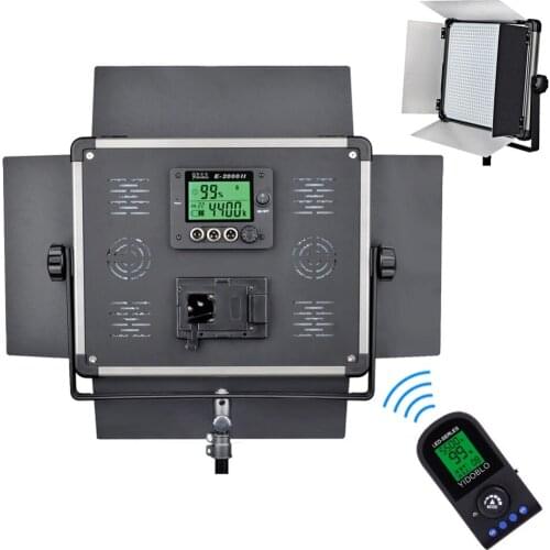 Bio-color Led video light with lcd screen Lamp E-2000II Continue Lighting Pro Studio Photography led Panel video Lighting