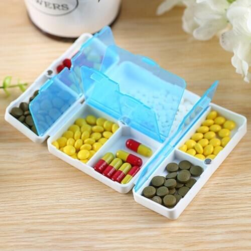 Magnetic Foldable Pill Box Tablet Medicine 7-day Weekly Travel Case Organizer Pill Case Container Health Care Drug Divider