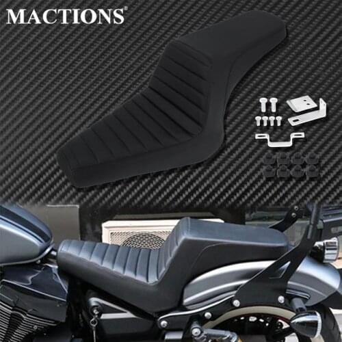 Motorcycle Black Two Up Front Rear Driver Passenger Seat Cover Cushion Pad For Yamaha Bolt 950 XV950 XVS 950 R/C SPEC 2013-2019