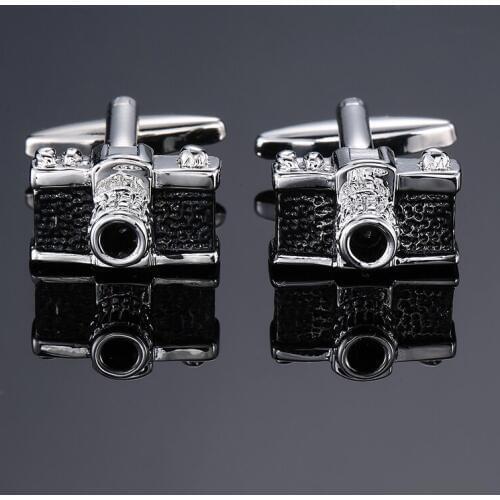 DY new High grade brand Brass material Black camera Cufflinks Mens French shirt Cufflinks free shipping