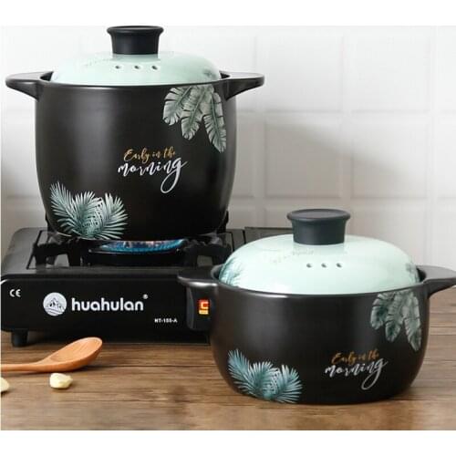 Ceramic Japanese Soup Pot Luxury Food Cooker With Lid Pot Home Noodle Pan Soup Pot Cooking Ollas De Cocina Cookware BC50TG