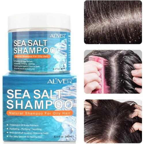 Sea Salt Shampoo Sea Salt Scalp Removing Deep Cleansing Moisturizing Dandruff Removing Oil-Control Hair Cream