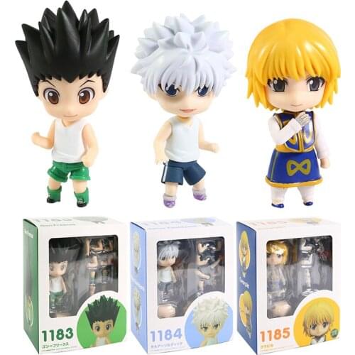 HUNTER x HUNTER Gon Freecss 1183 Killua Zoldyck 1184 Kurapika 1185 Q Face Doll Action Figure Collectible Model Toy Gift