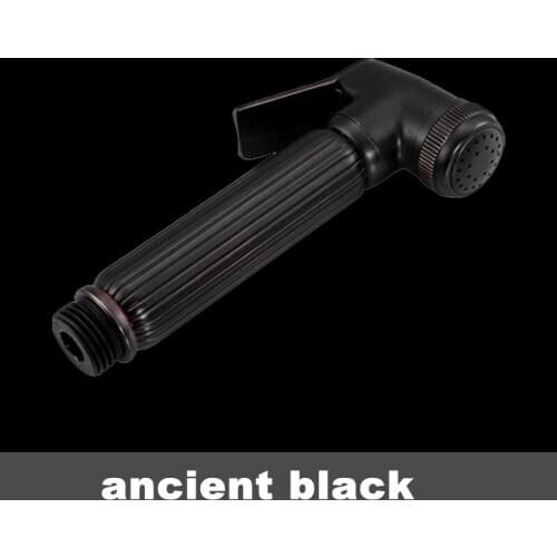 Bathroom Brass Ancient Black Bidet Sprayer Shower Head Toilet Handheld Shattaf Flushing Gun Floor Pet Diaper Closestool Cleaning