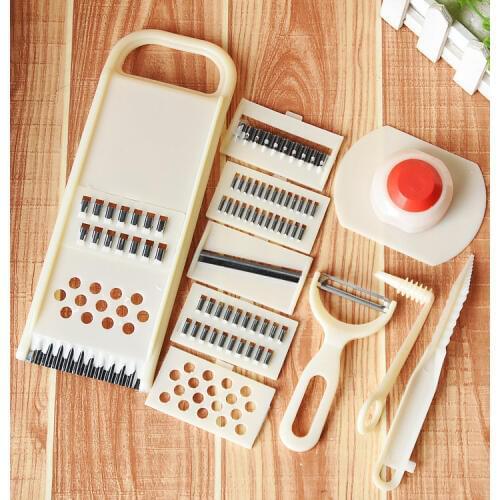 Multifunctional Vegetable Chopper, Potato Shredding Slice Peeling Device, Kitchen Tool Set 11 Piece Set
