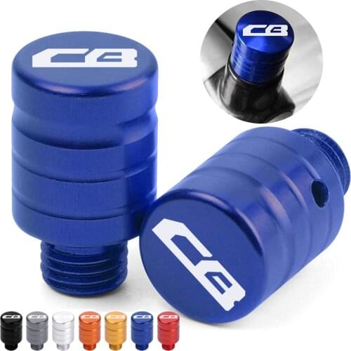Motorcycle Aluminum Mirror Hole Plug Screw Cap Cover Bolt With Logo For HONDA CB 650r cb1000r cb250 cb500 cb400 cb600 CB650R