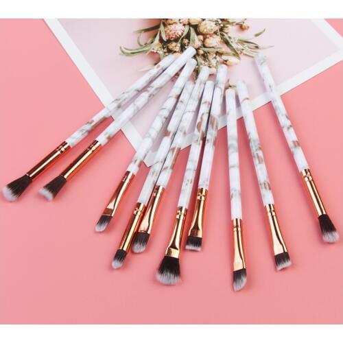 MAANGE 7/10pcs Marbling Makeup Brushes Set Pro Powder Eyeshadow Eyeliner Eye brow Blend Concealer Shading Make Up Brush Tool Kit