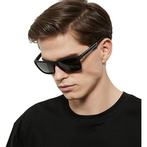 New Mens Polarized Sunglasses Spring Legs Temperament Square UV400 Driving Sunglasses Classic Retro Fashionable Glasses