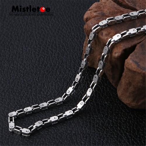 Mistletoe 925 Sterling Silver Classic Vintage 4.0mm Necklace Chain Punk Jewelry Women Men