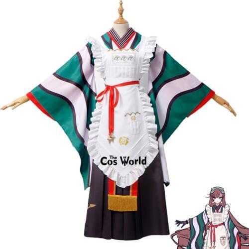 Rozen Maiden 15th Anniversary Suiseiseki Jade Stern Maid Apron Dress Kimono Uniform Outfit Anime Cosplay Costumes