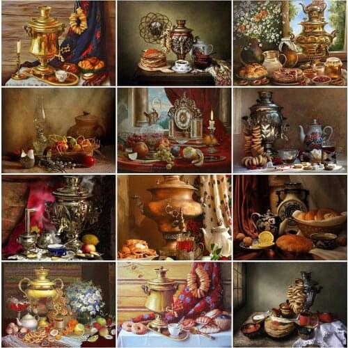 Full Square 5D Diy Diamond Painting Cup Diamond Mosaic Landscape Cross Stitch Kits Kitchen Handmade Hobby Home Decor Gift Bh158