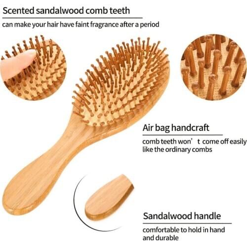 Portable Wooden Hair Comb Salon Styling Anti-static Hairbrush Shampoo Brush Massager Hair Comb Fashion Styling Tool