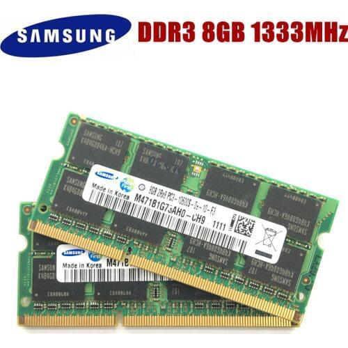 SAMSUNG DDR3 8GB 4GB 2GB 1GB PC3 10600S 1333Mhz PC3-10600S 8G 4G 2G 1G 1333 Mhz Laptop Memory Notebook Module SODIMM RAM