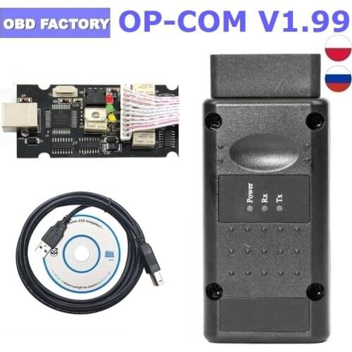10PCS Opel OP COM 1.99 Code Reader OPCOM For Opel OBD2 Scanner OP COM 1.99 Diagnostic Tool OP COM Diagnosis Interfacev1.99 OPCOM