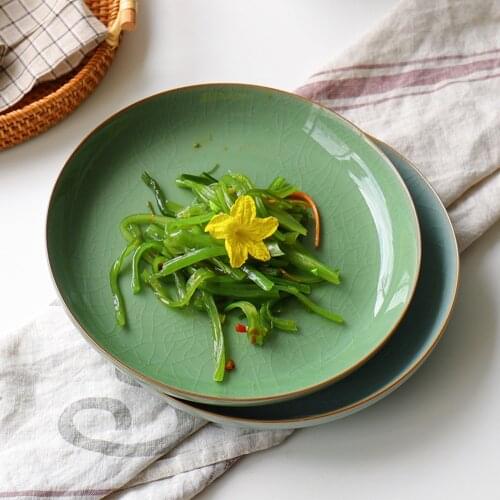 Plates for Salad Microwave Safe Fruit Sushi Sauce Seasoning Dish Ceramic Combination Dinnerware Decor Crack Porcelain Tableware