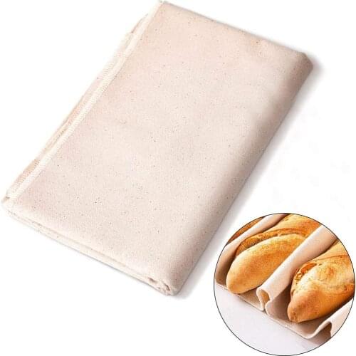 Bakers Couche and Proofing Cloth Natural Super Thick Cotton Baking Cloth for Bread Dough Baking, Shaping Tool for Baguettes