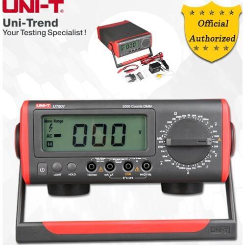 UNI-T UT801/UT802 Manual Range Benchtop Digital Multimeter; Resistance/Capacitance/Frequency/Temperature Test, LCD Backlight