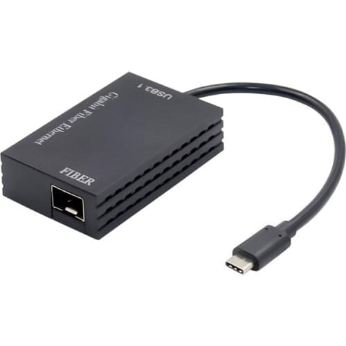 Usb3.1 To SFP 1 Port 10/100/1000Mbps Adapter And Usb Wired Ethernet Network Card External Laptop Gigabit 1000M Ethernet