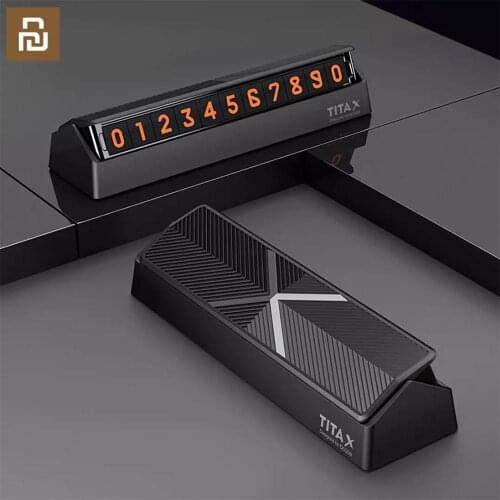 Youpin TITA X Share To Bcase Flip Type Car Temperary Parking DIY Phone Number Card Plate Stickers Mini Car Decoration