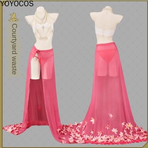 YOYOCOS FGO Sessyoin Kiara Cosplay Swimsuit Fate Grand Order Cosplay Sessyoin Bikini Red Transparent Costumes Halloween Party